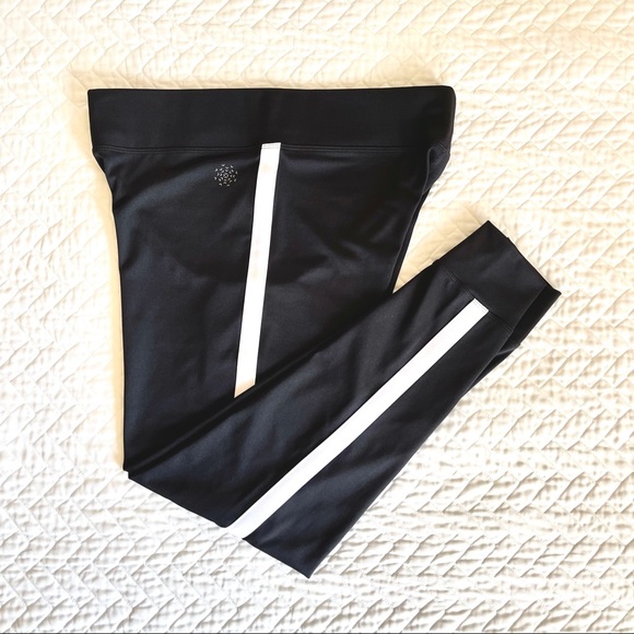Aurique Pants - Aurique Black Jogger Single Stripe Ankle Length